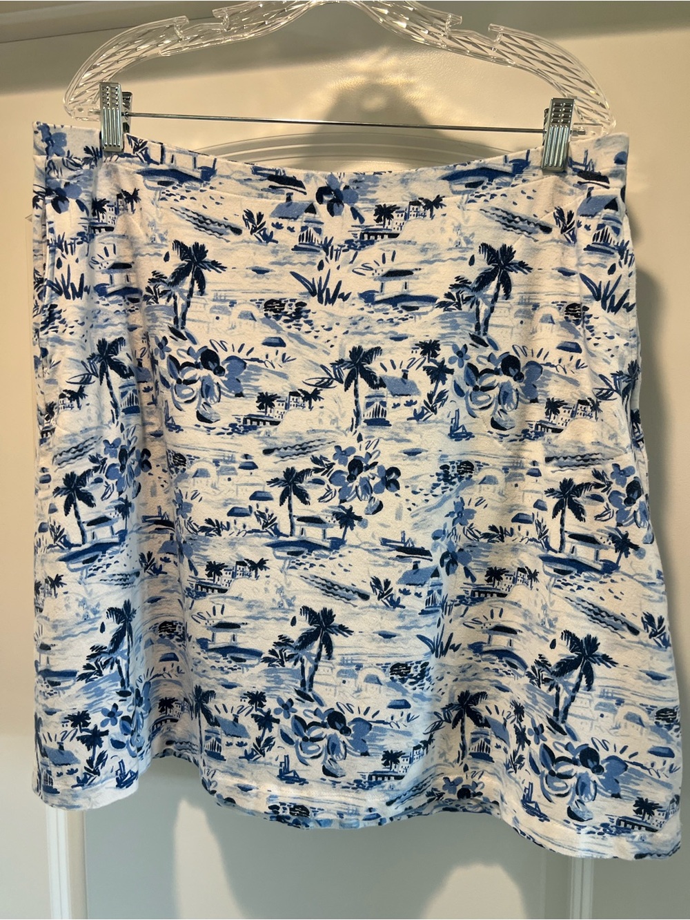 J.Jill Blue Tropical Print Women’s Skirt